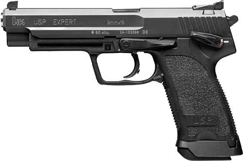 HK USP9 EXPERT V1 DA/SA 9MM 5.19"BBL 2-18RD JET FUNNEL BLK
