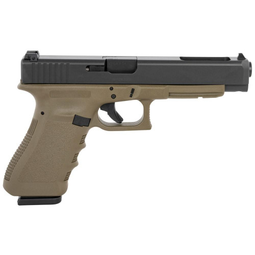 Glock 34 Gen 3 Competition Handgun 9mm Luger 10/rd Magazines (2) 5.3" Barrel OD Green Frame Black Slide Austria