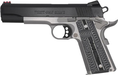 COLT COMPETITION 45ACP 5" 8RD TWO TONE BLACK GREY G10 GRIPS