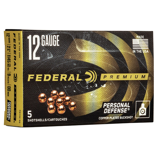 FED PERSONAL DEFENSE 12GA 2.75 9P #00 5/50