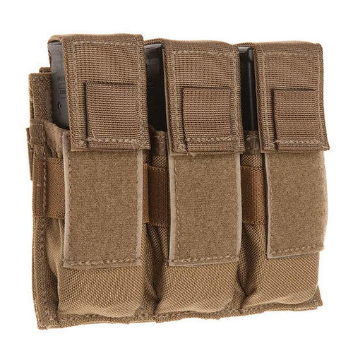 TacShield Triple Universal Pistol Magazine Pouch Coyote