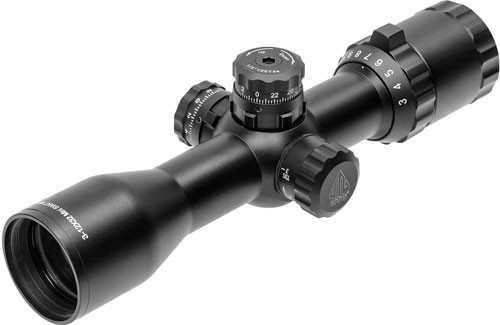 UTG BUGBUSTER 3-12X32 1" MIL- DOT SIDE AO W/QD RINGS BLACK