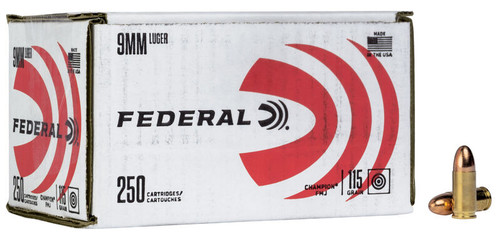FED CHAMPION 9MM 115GR FMJ 250/4 (504)