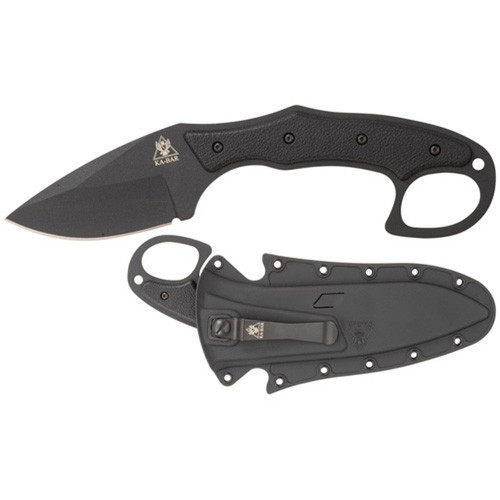 TDI POCKET STRIKE - BLACK, DROP POINT, PLAIN EDGE, 3.19" BLADE