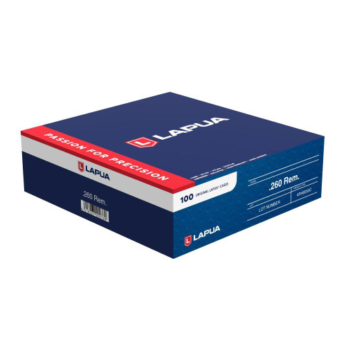 Lapua Unprimed Brass Rifle Cartridge Cases 260 Remington 100/ct