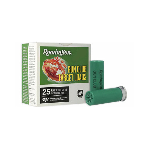 GUN CLUB TARGET LOADS - 12 GA, 2-3/4", 8 SHOT, 1 1/8OZ, 1200 FPS, 25/BX