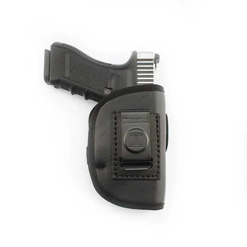 Tagua Leather Ecoleather Weightless 4 in 1 Open Top Holster for Most 9mm Luger/.40/.45 Black RH