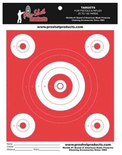 SPLATTER SHOT TARGET 9"X12" ORANGE GLOW BULLSEYE 12PK