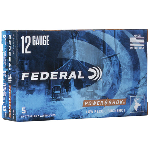 FED POWER-SHOK LR BUCK 12GA 2.75 9P #00 5/50