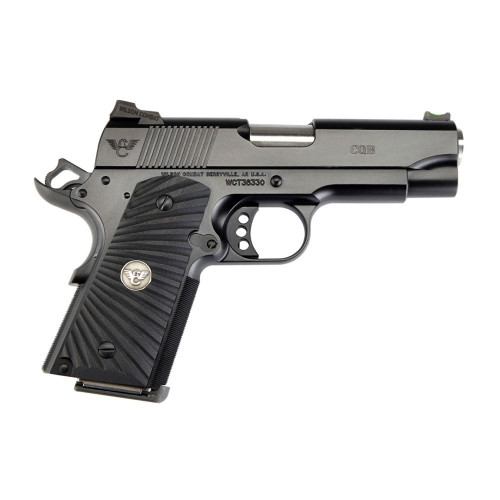 Wilson Combat CQB Compact Handgun 9mm Luger 8rd (1) & 10rd (1) Magazine 4" Barrel Black Armor-Tuff Ambidextrous Safety