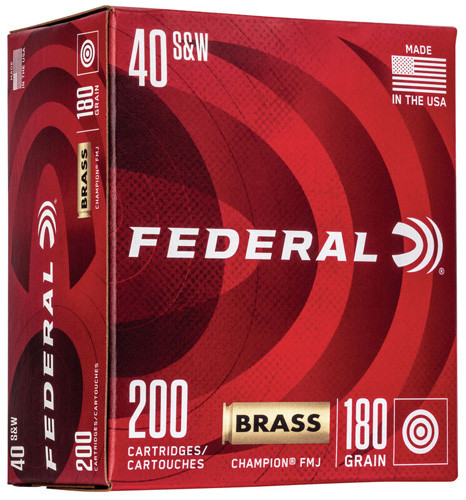 AMMO 40 SW 180GR FMJ BRASS CS 200/BX