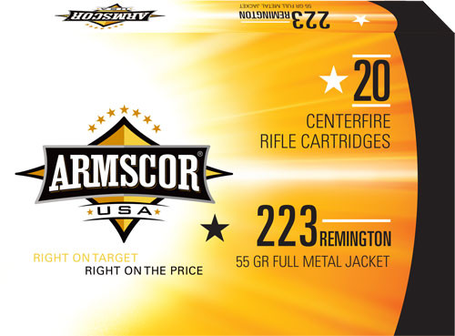 ARMSCOR 223 REM 55GR FMJ 20RD 50BX/CS
