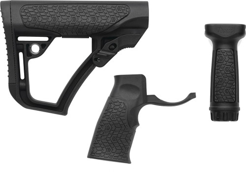 Collapsible Buttstock Pistol Grip & Vertical Foregrip Combo BLK