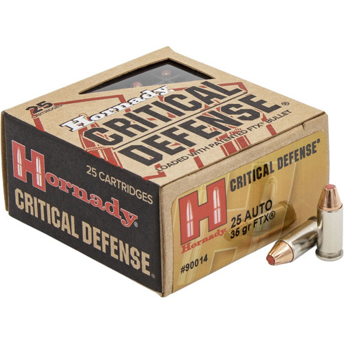 CRITICAL DEFENSE® AMMUNITION - 32 AUTOMATIC, 60 GRAIN, 25/BX