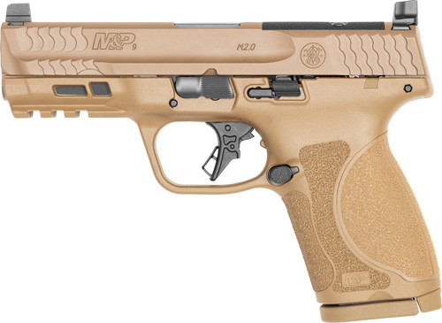 S&W M&P9 M2.0 COMPACT 9MM 4" 15-SH OPTICS READY NO SFTY FDE