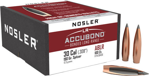 NOSLER BULLETS 30 CAL .308 190GR ACCUBOND LR 100CT