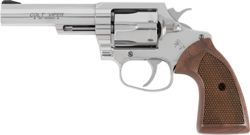 COLT VIPER 357MAG 4.25" 6RD STAINLESS WALNUT GRIPS