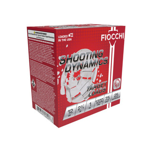 SHOOTING DYNAMICS TARGET LOADS - 12 GA, 2-3/4", 1 OZ, 7.5 SHOT SZ, 1200 FPS, 25/BX