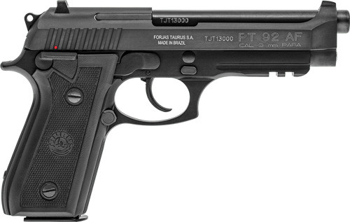 TAURUS 92 9MM 5" FS 17-SHOT BLUED CHECKERED RUBBER