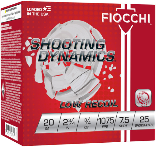 FIO SHOOTING LOW RECOIL 20GA 2.75 #7.5 25/10