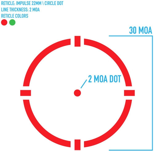 FIREFIELD IMPULSE 1X22 COMPACT RED/GRN CIRCLE DOT RETICLE