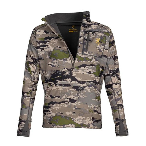 Browning Monroe 1/4 Zip Long Sleeve Shirt Ovix Camo M