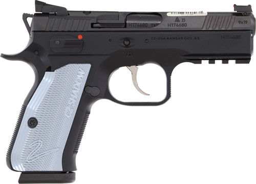 CZ SHADOW 2 COMPACT OR 9MM FS 15-SHOT BLK NITRIDE GREY GRIP