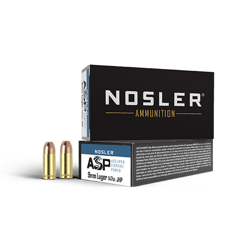 NOS AMMO 9MM 147GR JHP ASP 50/10