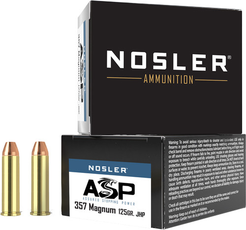 NOSLER 357 MAG 125GR ASP JHP 20RD 10BX/CS