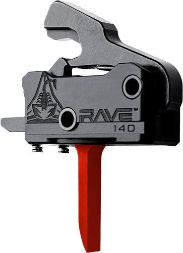 RISE TRIGGER RAVE 140 FLAT SST RED 3.5LB AR-15 W/ WALK PINS