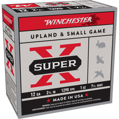 Winchester Super-X Game Shotshells 12 ga 2-3/4" 1 oz 1290 fps #7.5 25/ct