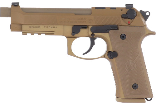 BERETTA M9A4 G 9MM 5.1" 15RD TAN OPTICS READY THREADED USA