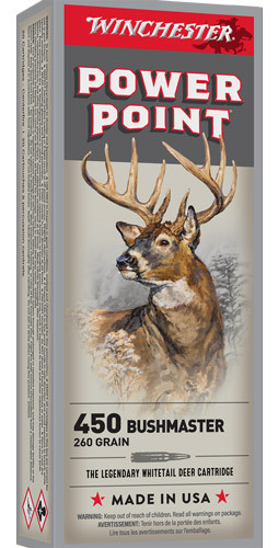 Winchester Super-X Rifle Ammunition .450 Bushmaster 260 gr. SP 2110 fps 20/ct