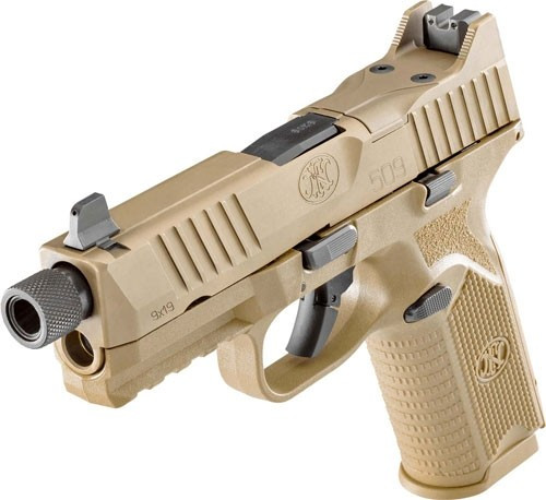 FN 509 TACTICAL 9MM LUGER 1-17RD 1-24RD NS FDE/FDE