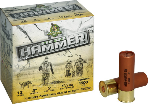 HEVI-SHOT HEAVY HAMMER 12GA 3" 1-1/4OZ #2 25RD 10BX/CS