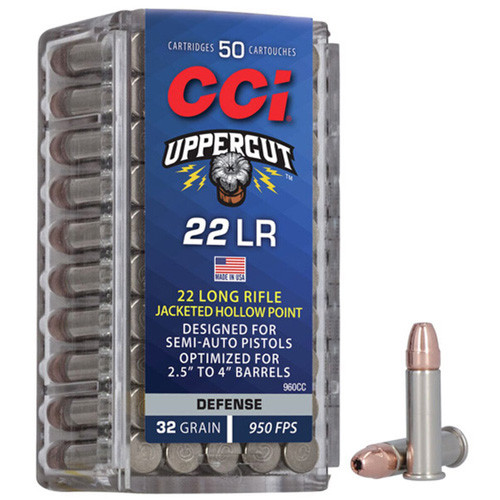 UPPERCUT AMMUNITION - 22 LR, 32GR, JHP, 950 FPS, 50/BX
