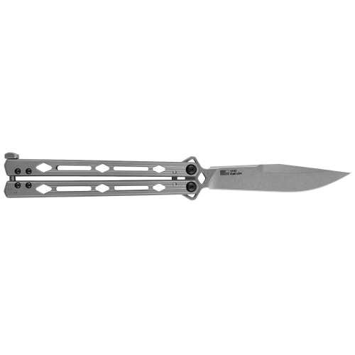 Kershaw Lucha Folding Knife 4-3/5" Drop Point Blade Silver