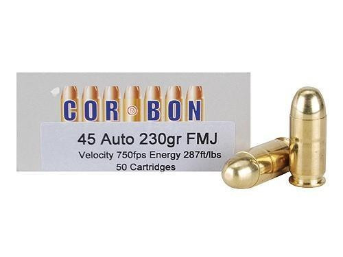 Corbon Self-Defense JHP Handgun Ammunition .45 ACP (+P) 230 gr JHP 950 fps 20/box