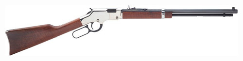 HENRY H4 GOLDENBOY SILVER 17HMR 20" OCTAGON WALNUT