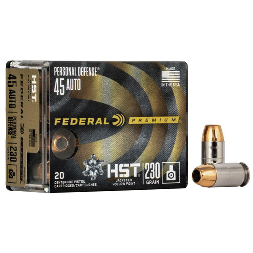 Federal Premuim Personal Defense Centerfire Handgun Ammunition .45 ACP 230 gr JHP 890 fps 20/ct