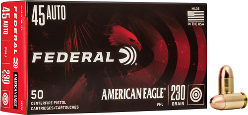 FEDERAL AE 45 ACP 230GR FMJ 50RD 20BX/CS