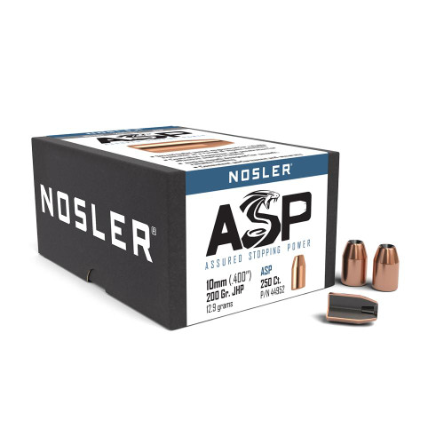 Nosler Sporting Handgun Pistol Bullets 10mm .400" 200 gr JHP 250/ct