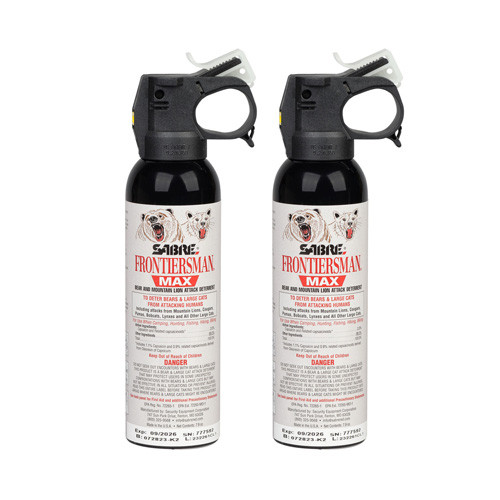 FRONTIERSMAN MAX BEAR & MOUNTAIN LION SPRAY - 7.9OZ, 40' RANGE, 2/PK