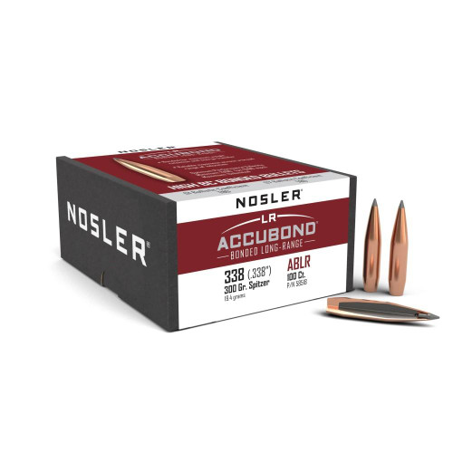 Nosler Accubond Long Range Rifle Bullets .338 cal .338" 300 gr SPITZER 100/ct