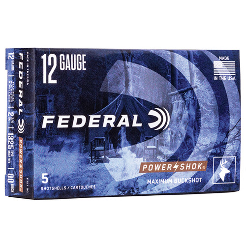 FED POWER-SHOK BUCKSHOT 12GA 2.75 8P #00 5/50