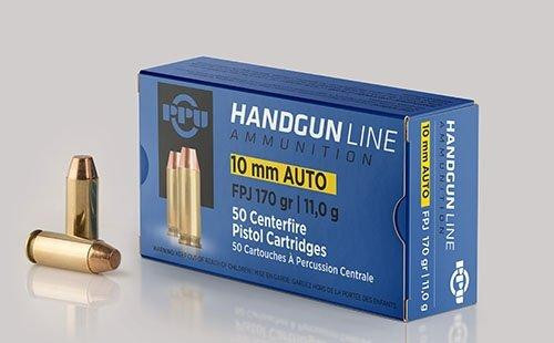 PPU Handgun Ammunition 10mm Auto 170 gr FPJ 1115 fps 50/ct