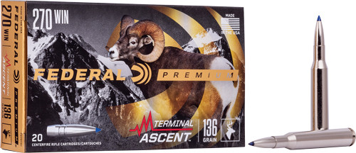 FEDERAL 270 WIN 136GR TERMINAL ASCENT 20RD 10BX/CS
