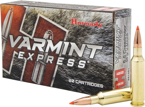 HORNADY VARMINT 6.5 CM 95GR V-MAX 20RD 10BX/CS