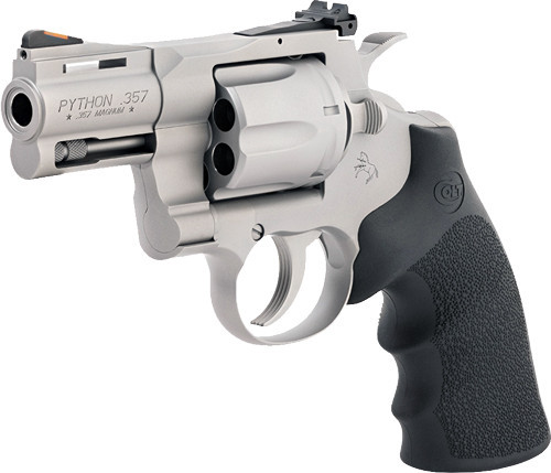 COLT PYTHON 357MAG 3" 6RD MATTE STAINLESS HOGUE GRIPS<
