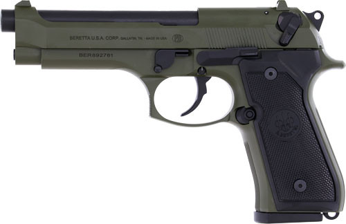 BERETTA 92FS 9MM 4.9" 15RD OD GREEN